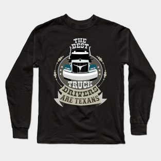 Texas Big Truck driver_light color Long Sleeve T-Shirt